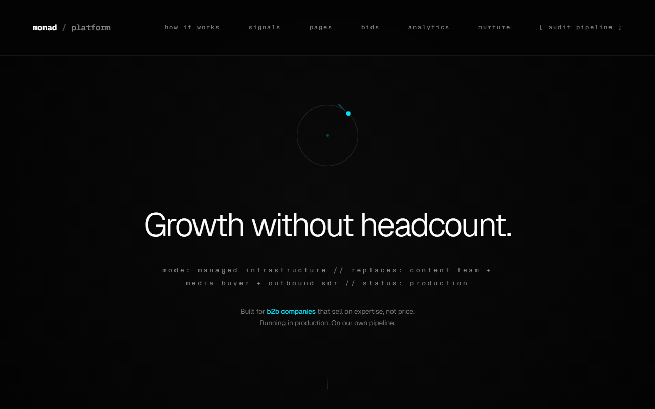 Monad Platform - Homepage Commander